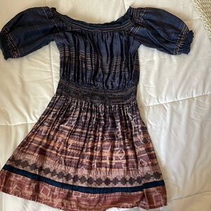 Guess by Marciano off the shoulders silk dress